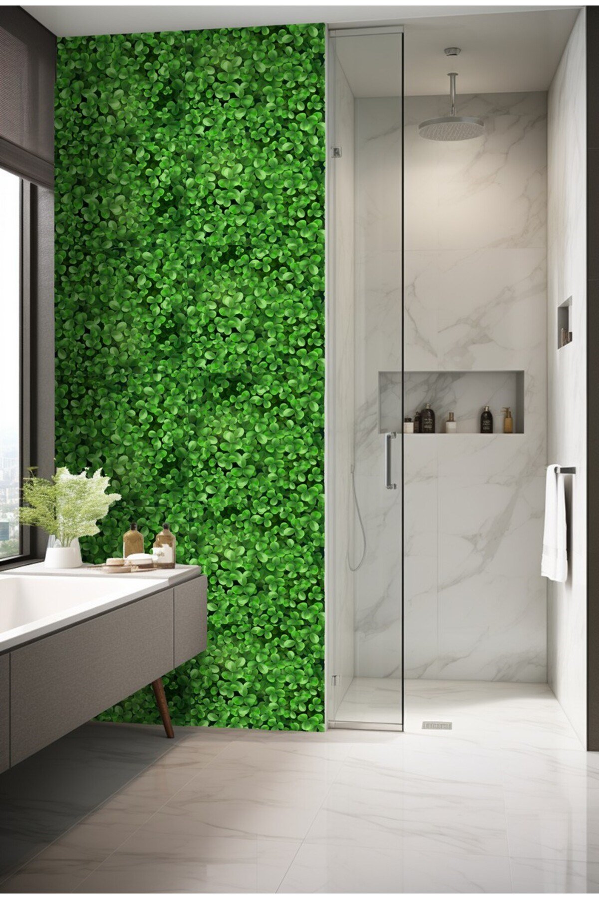 Suya Dayanıklı 100 x 100cm Mutfak Banyo Zemin Mermer Mobilya Fayans Yapışkanlı Folyo Kaplama Code162