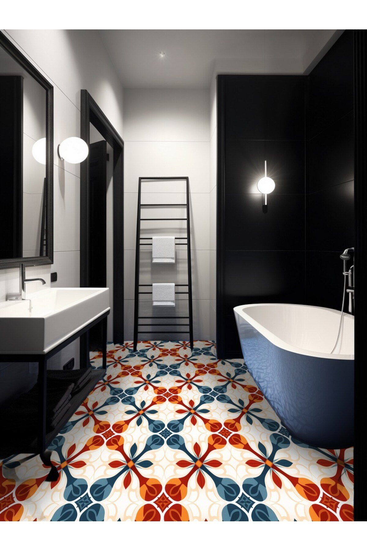 Suya Dayanıklı 100 x 100cm Mutfak Banyo Zemin Mermera Fayans Yapışkanlı Folyo (LAMİNASYONLU)Code155