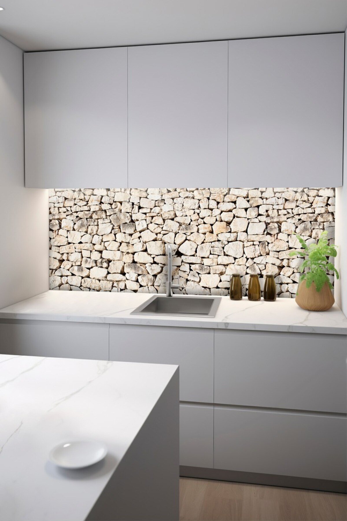 Suya Dayanıklı 100X100 CM Mutfak Banyo Zemin Mermer Mobilya Fayans Yapışkanlı Folyo Kaplama CODE 179