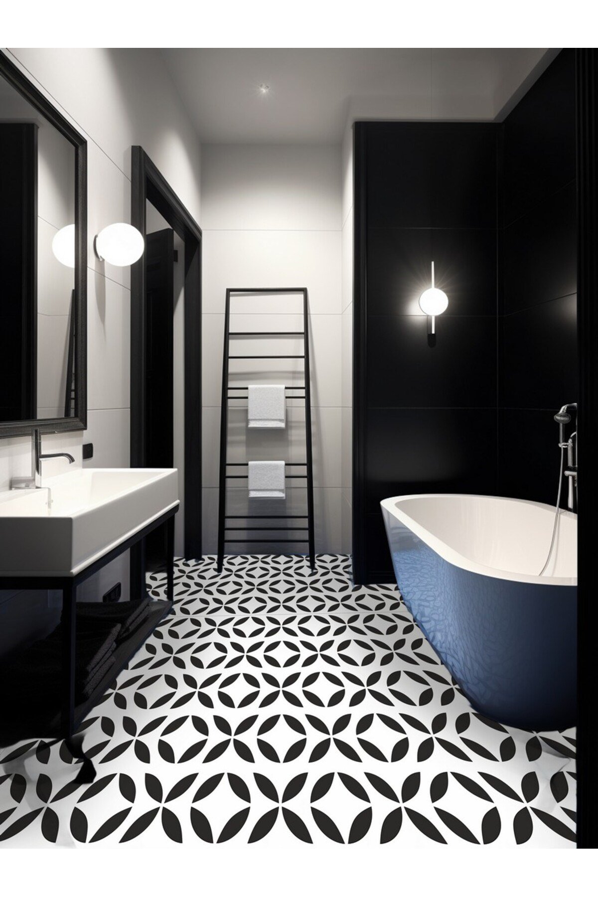 Suya Dayanıklı 100X100 CM Mutfak Banyo Zemin Mermer Mobilya Fayans Yapışkanlı Folyo Kaplama CODE 175