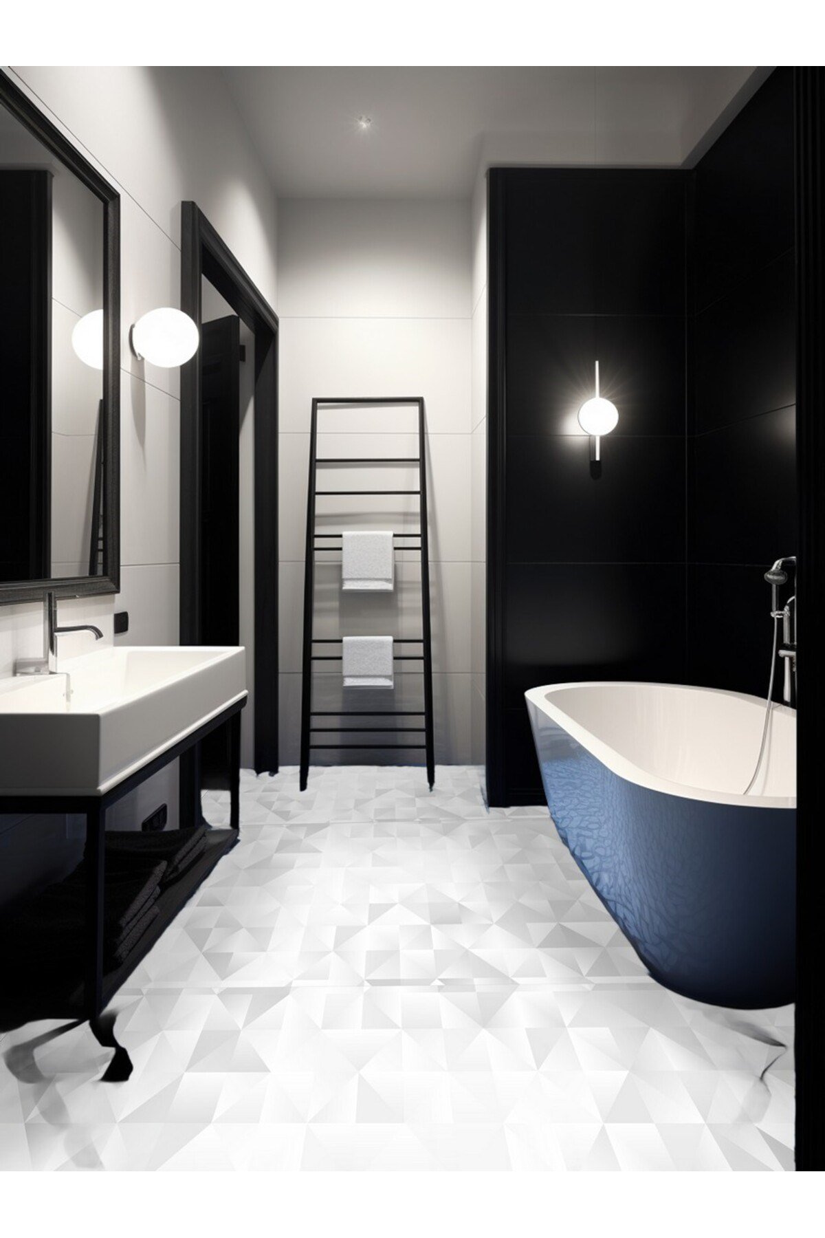 Suya Dayanıklı 100x100 Cm Mutfak Banyo Zemin Mermer Fayans Yapışkanlı Folyo (LAMİNASYONLU) Code 167