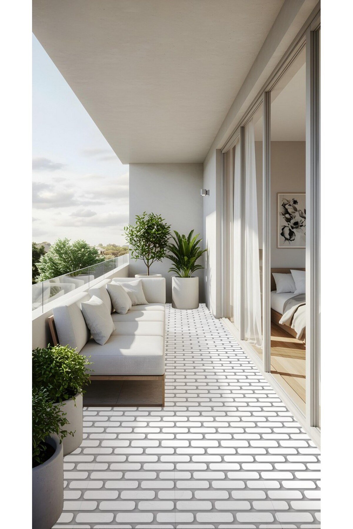 Suya Dayanıklı 100X100 CM Mutfak Banyo Zemin Mermer Fayans Yapışkanlı Folyo (LAMİNASYONLU) CODE 196