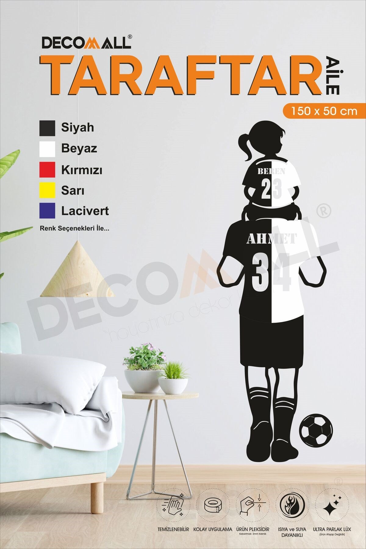 TT12 TARAFTAR AİLE TABLOSU PLEKSİ ULTRA LÜX TAKIM TABLO DEKORASYON TABLO BABA-KIZ