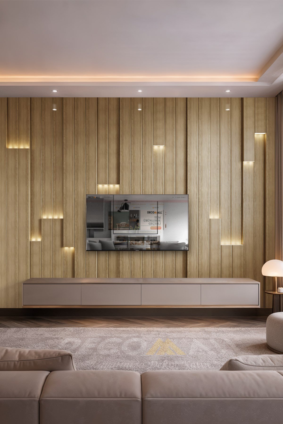 (TV-70) TV Arkası Duvar Kağıdı Tek Parça 3D Çita Mermer Görünümlü Salon Ofis Duvar Posteri