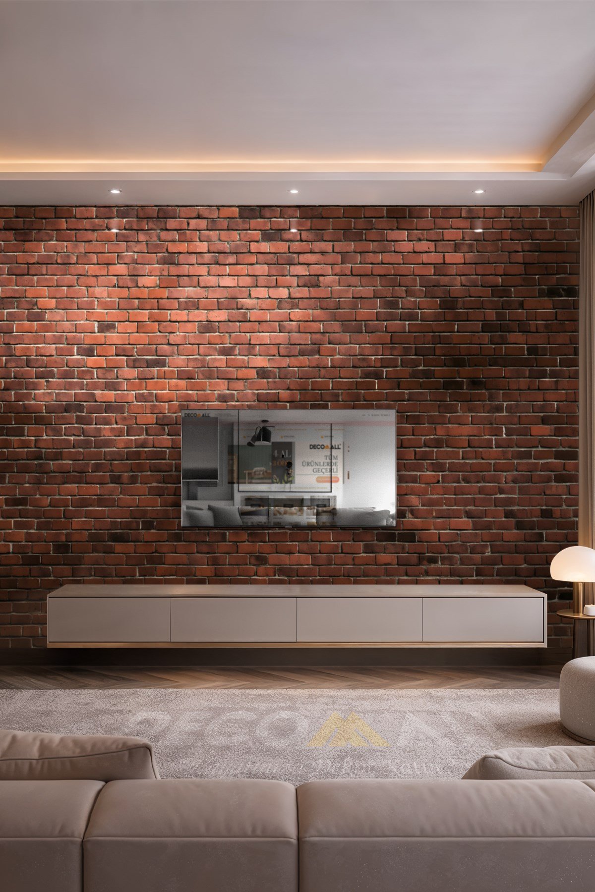 (TV-72) TV Arkası Duvar Kağıdı Tek Parça 3D Çita Mermer Görünümlü Salon Ofis Duvar Posteri