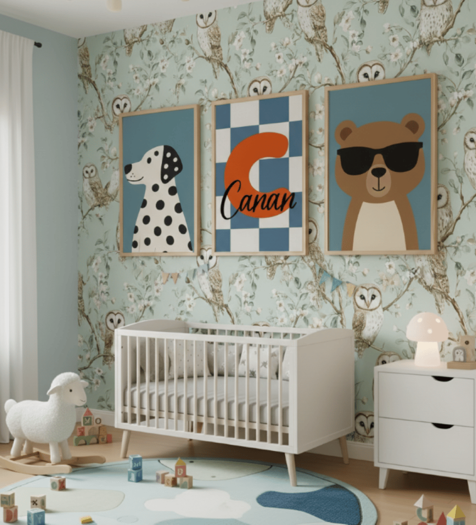 Yeni Nesil Kendinden Yapışkanlı Çocuk Odası Duvar Kağıdı Duvar Posteri Yapışkanlı kids 147
