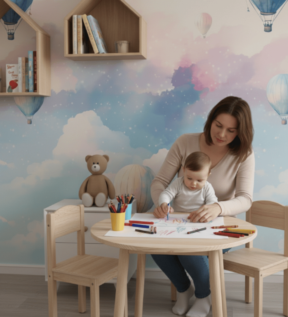 Yeni Nesil Kendinden Yapışkanlı Çocuk Odası Duvar Kağıdı Duvar Posteri Yapışkanlı kids 141