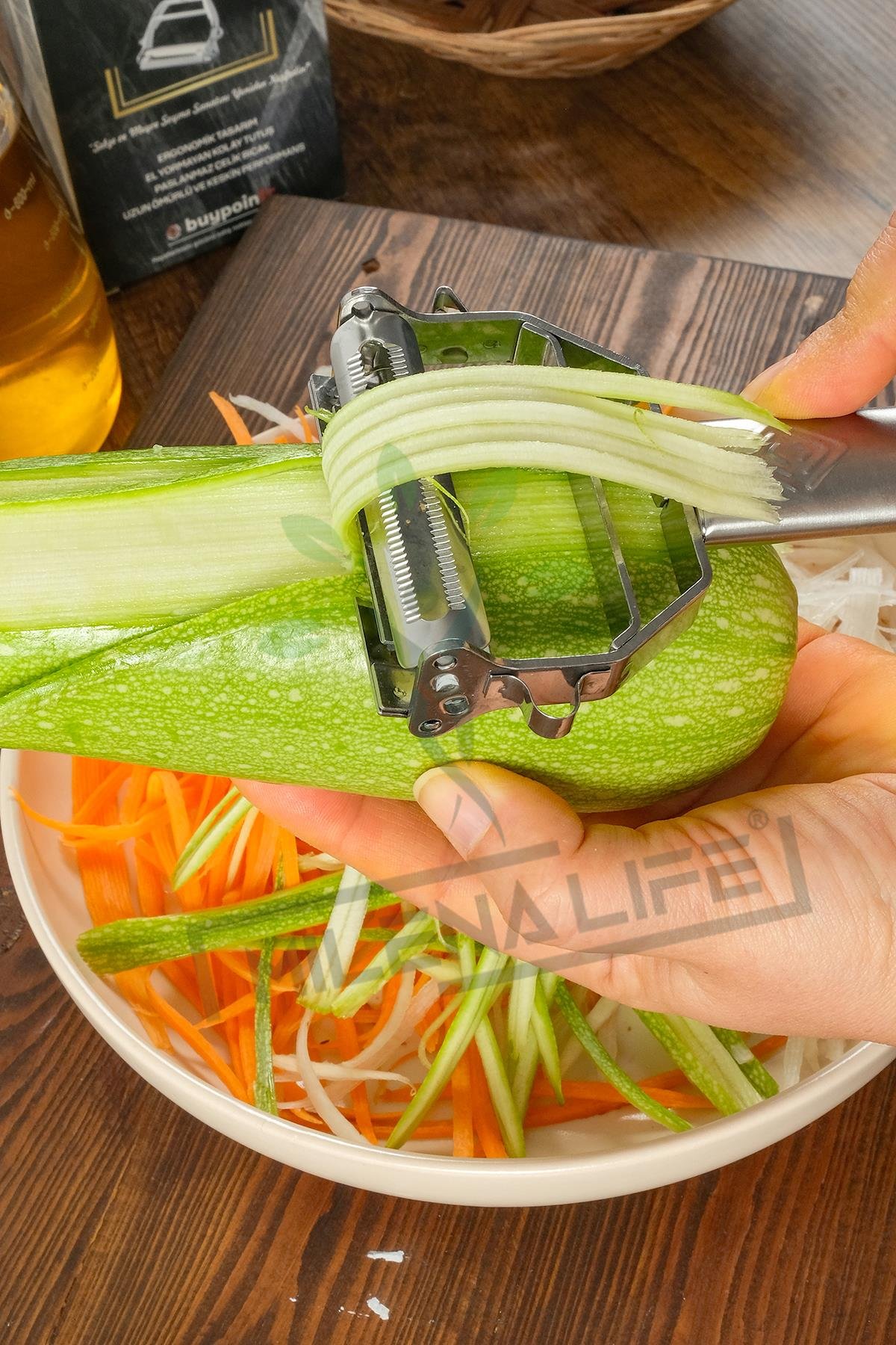 1. Kalite Pratik Paslanmaz Çelik Turbo Jülyen Meyve Sebze Soyucu Kesici Doğrayıcı Mutfak Gereçleri