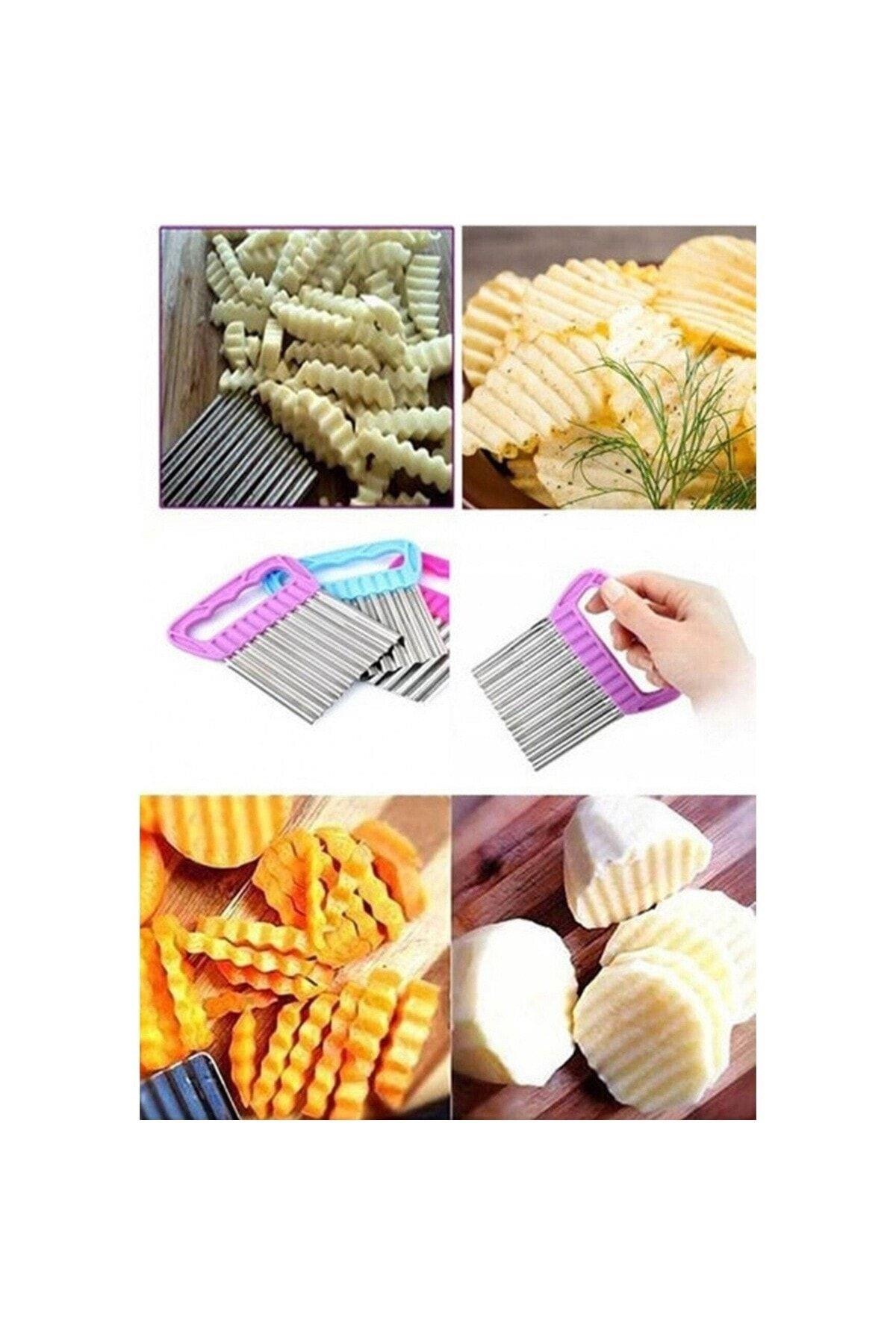 Cips Patates Doğrayıcı Şekilli Sebze ve Meyve Dilimleyici 1 Adet