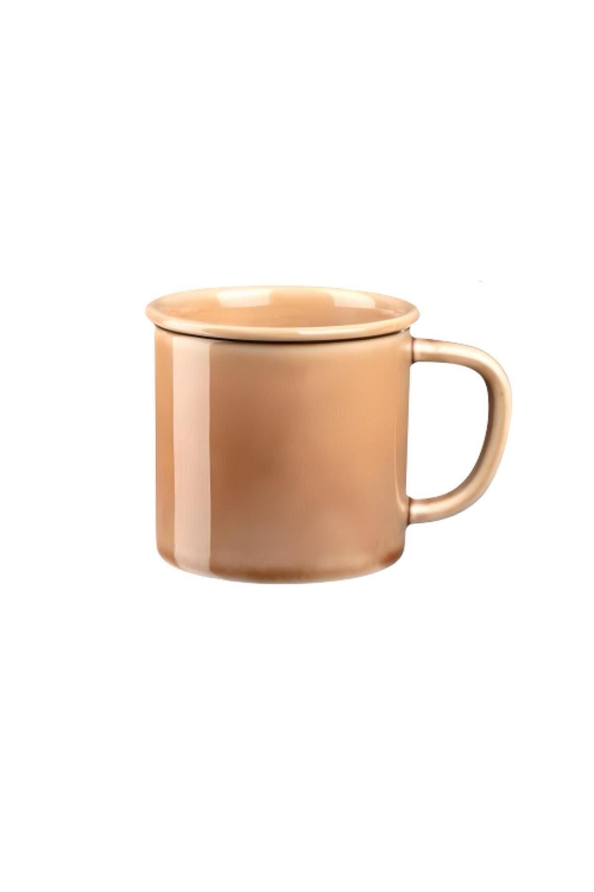 Milena Life Porselen Kupa Bardak - Kahverengi - 250 ml