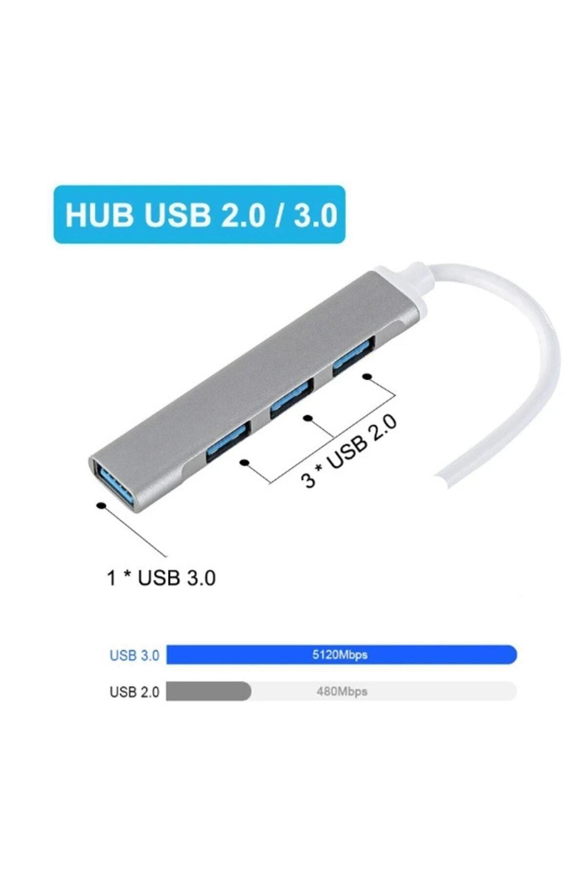 Usb 3.0 4 Portlu Çoklu Splitter Adaptörü Çoğaltıcı Hub Pc Çoklayıcı