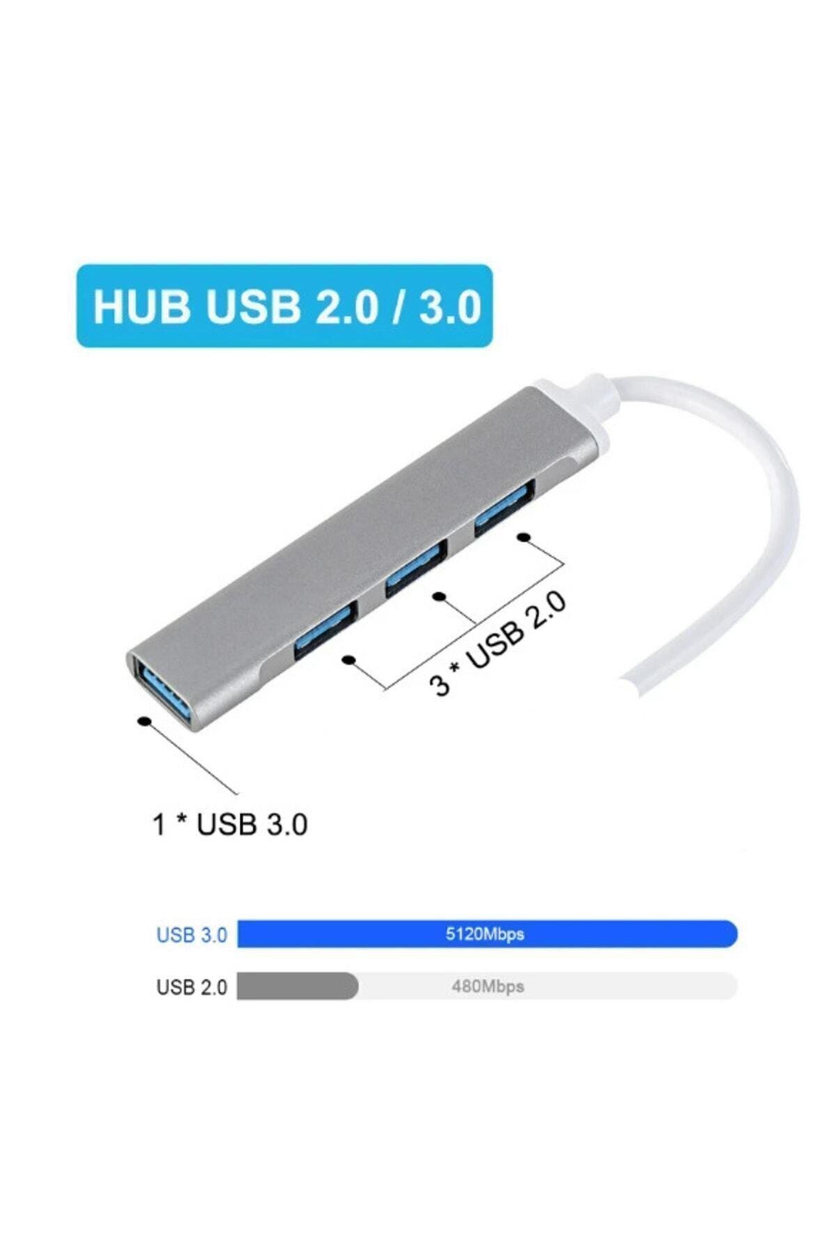 Usb 3.0 4 Portlu Çoklu Splitter Adaptörü Çoğaltıcı Hub Pc Çoklayıcı