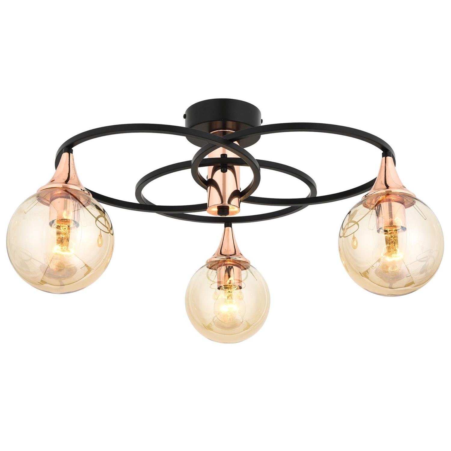 Avonni, 1661 Ailesi Siyah Boyalı Modern Avize 