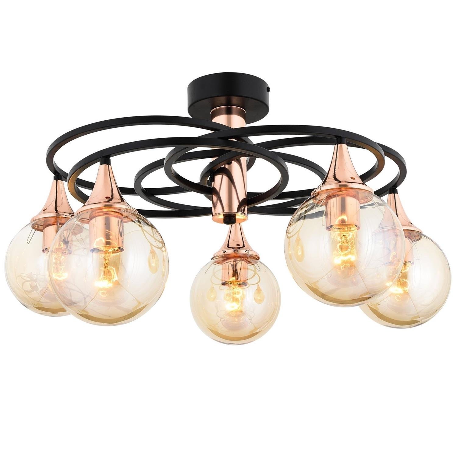 Avonni, 1661 Ailesi Siyah Boyalı Modern Avize 