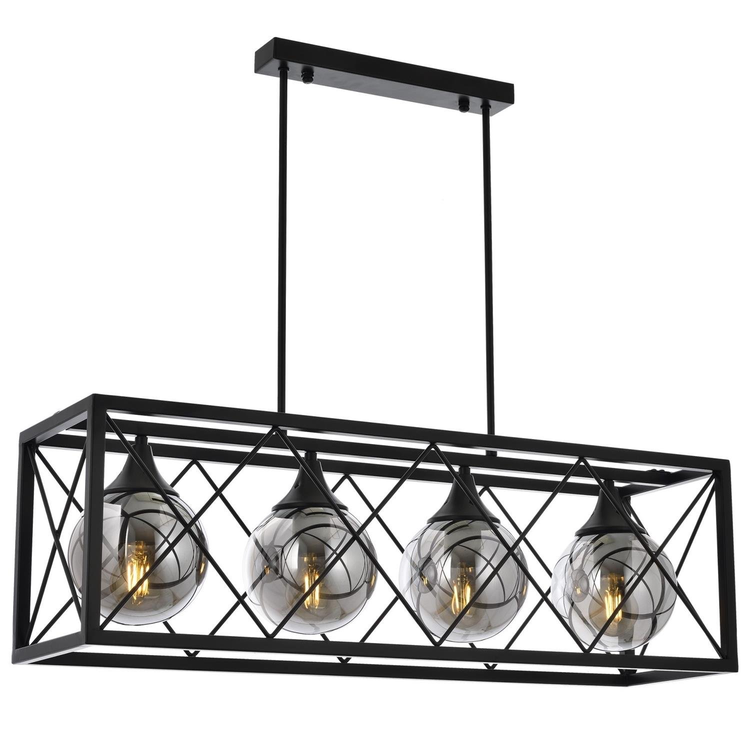 Avonni, 1732 Ailesi Siyah Boyalı Modern Avize 