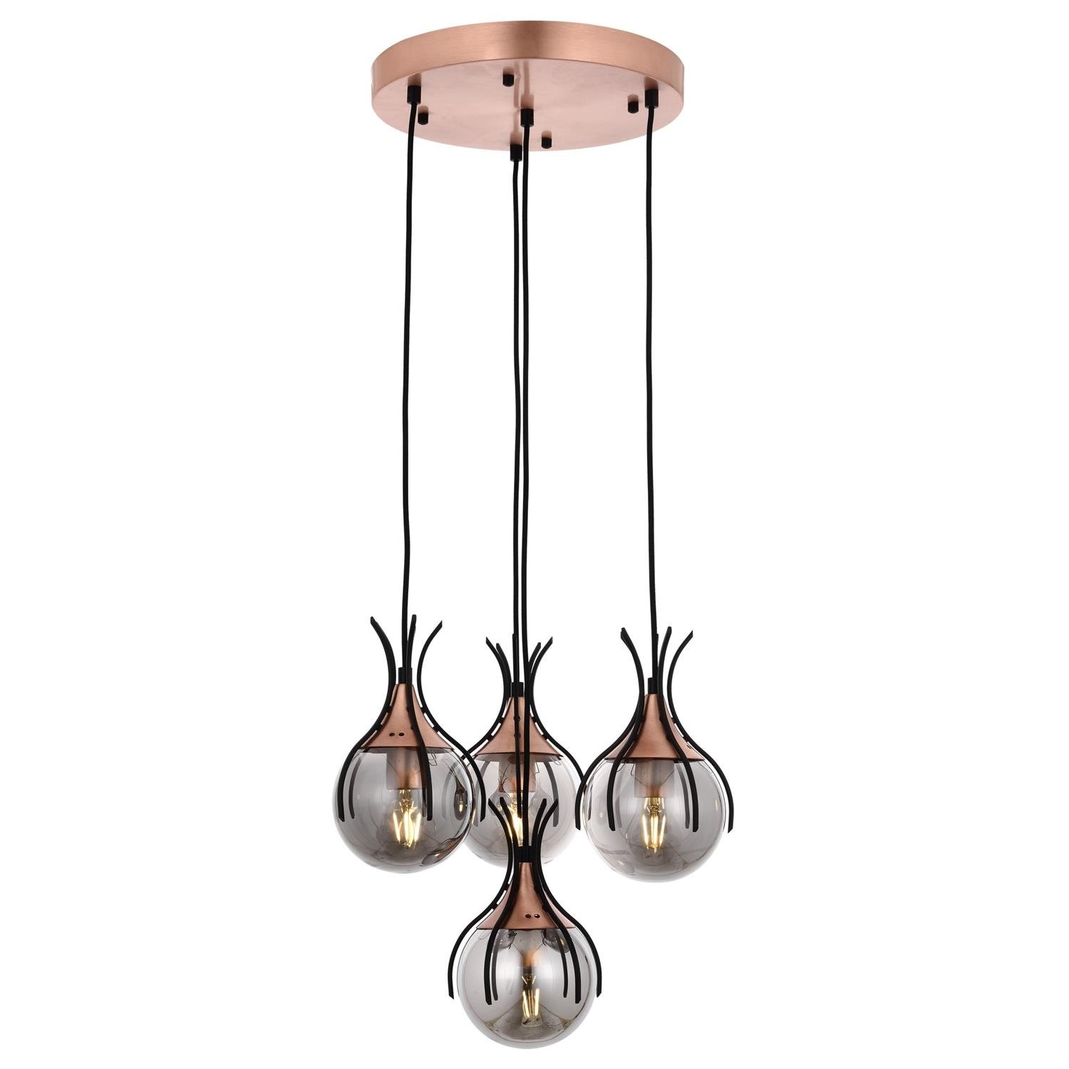 Avonni, 1766 Ailesi Siyah Boyalı Modern Avize 