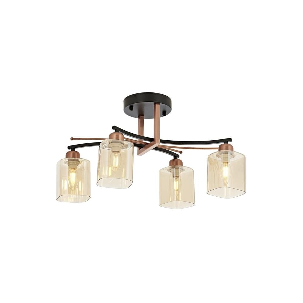 Avonni, 1867 Ailesi Siyah Boyalı Modern Avize 