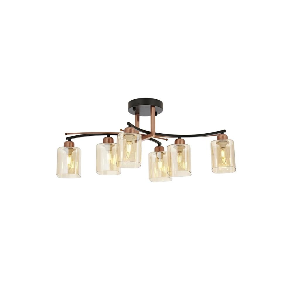 Avonni, 1867 Ailesi Siyah Boyalı Modern Avize 