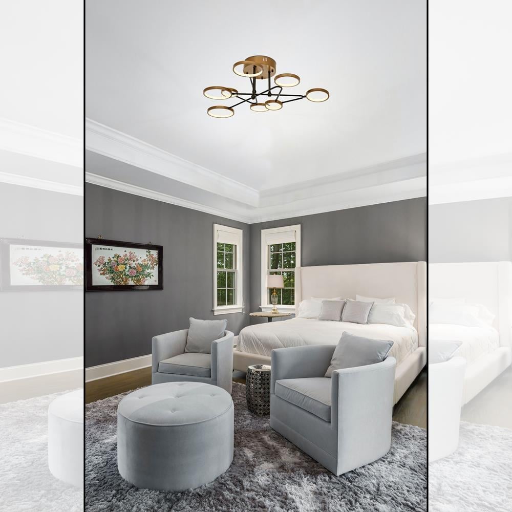 Avonni, 1873 Ailesi Sarı/Siyah Boyalı Modern Avize 