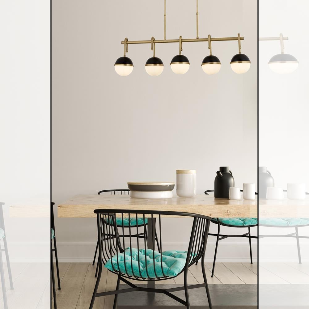 Avonni, 1895 Ailesi Siyah Boyalı ve Eskitme Kaplama Retro Avize