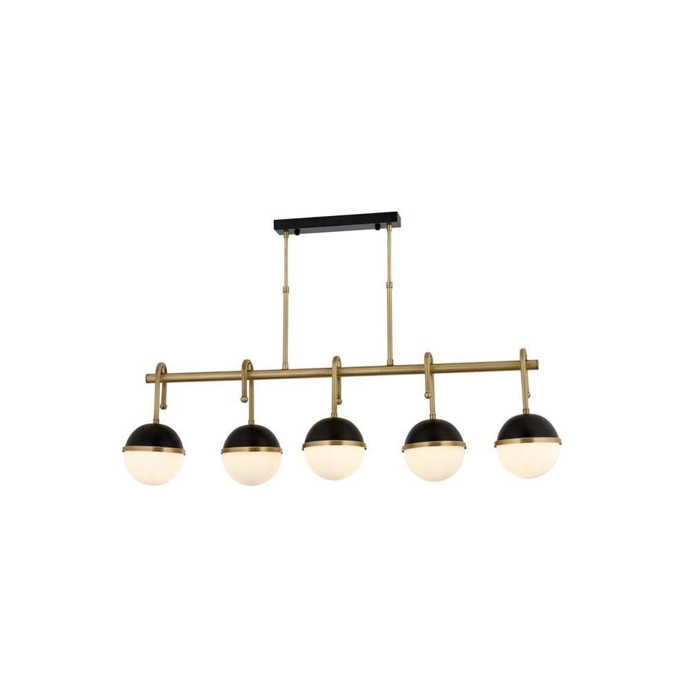 Avonni, 1895 Ailesi Siyah Boyalı ve Eskitme Kaplama Retro Avize