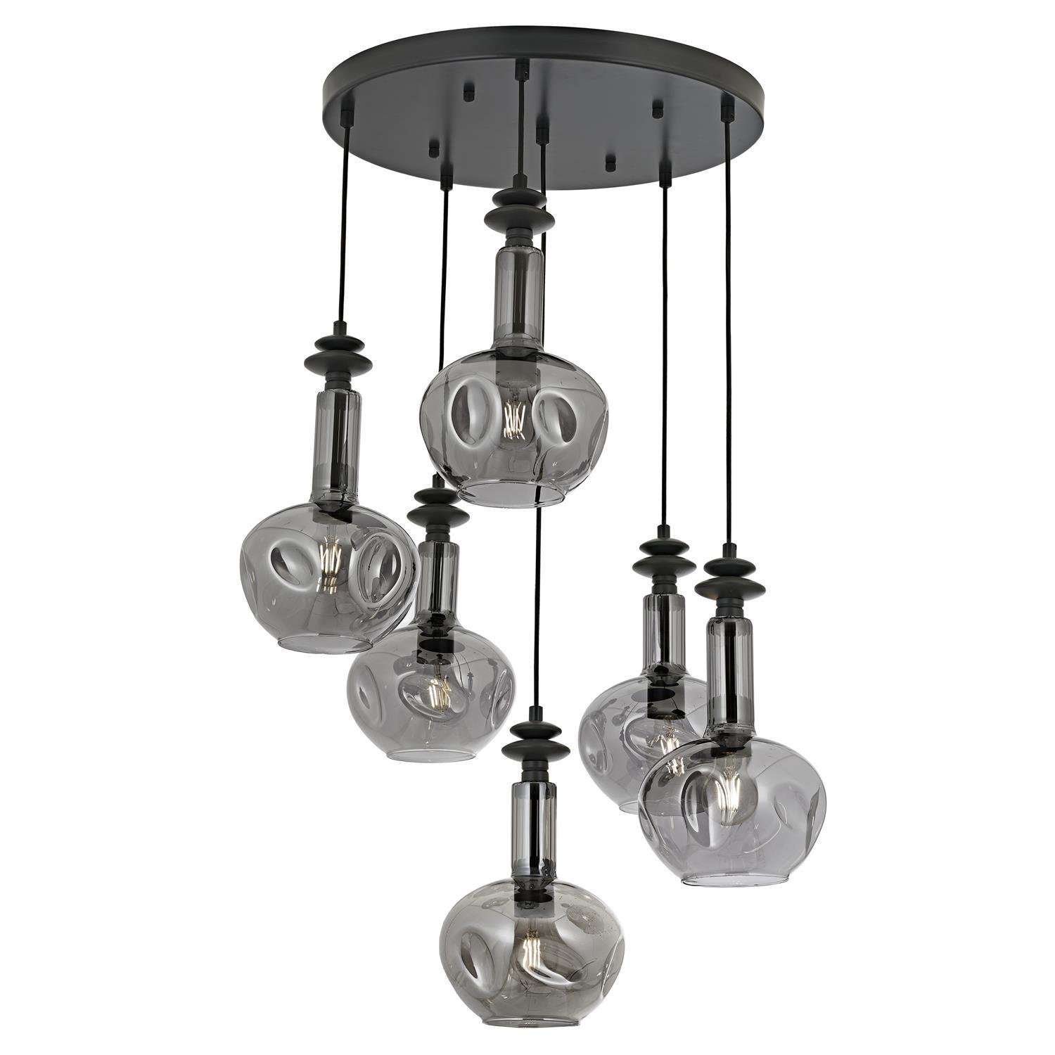 Avonni, 1912 Ailesi Siyah Kaplama Modern Avize 