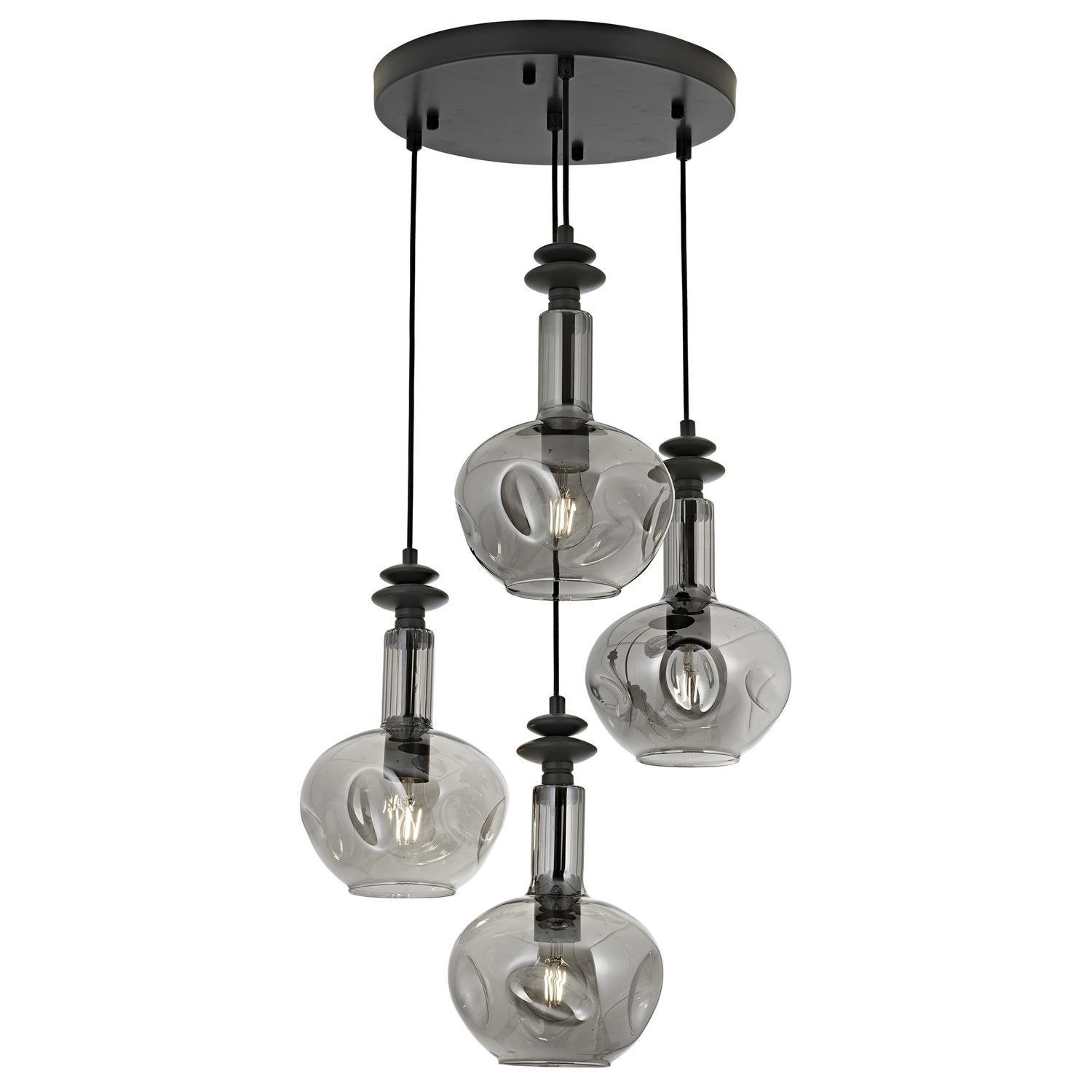 Avonni, 1912 Ailesi Siyah Kaplama Modern Avize 