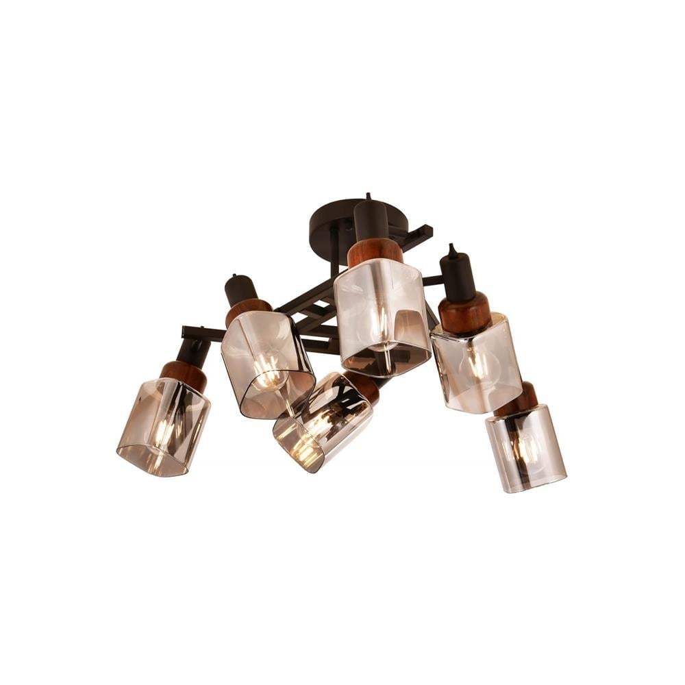 Avonni, 1920 Ailesi Siyah Boyalı Plafonyer Avize