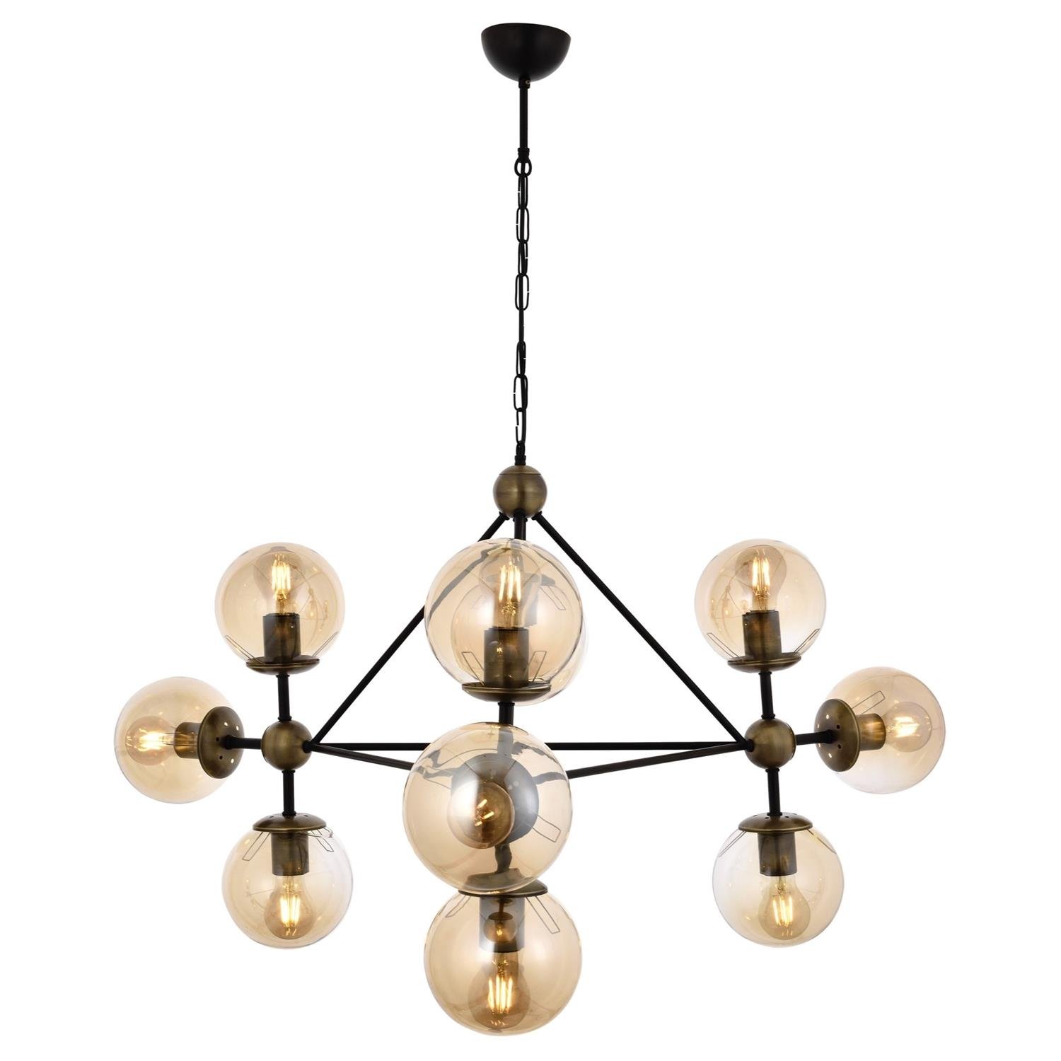 Avonni, 4258 Ailesi Siyah Boyalı Modern Avize 