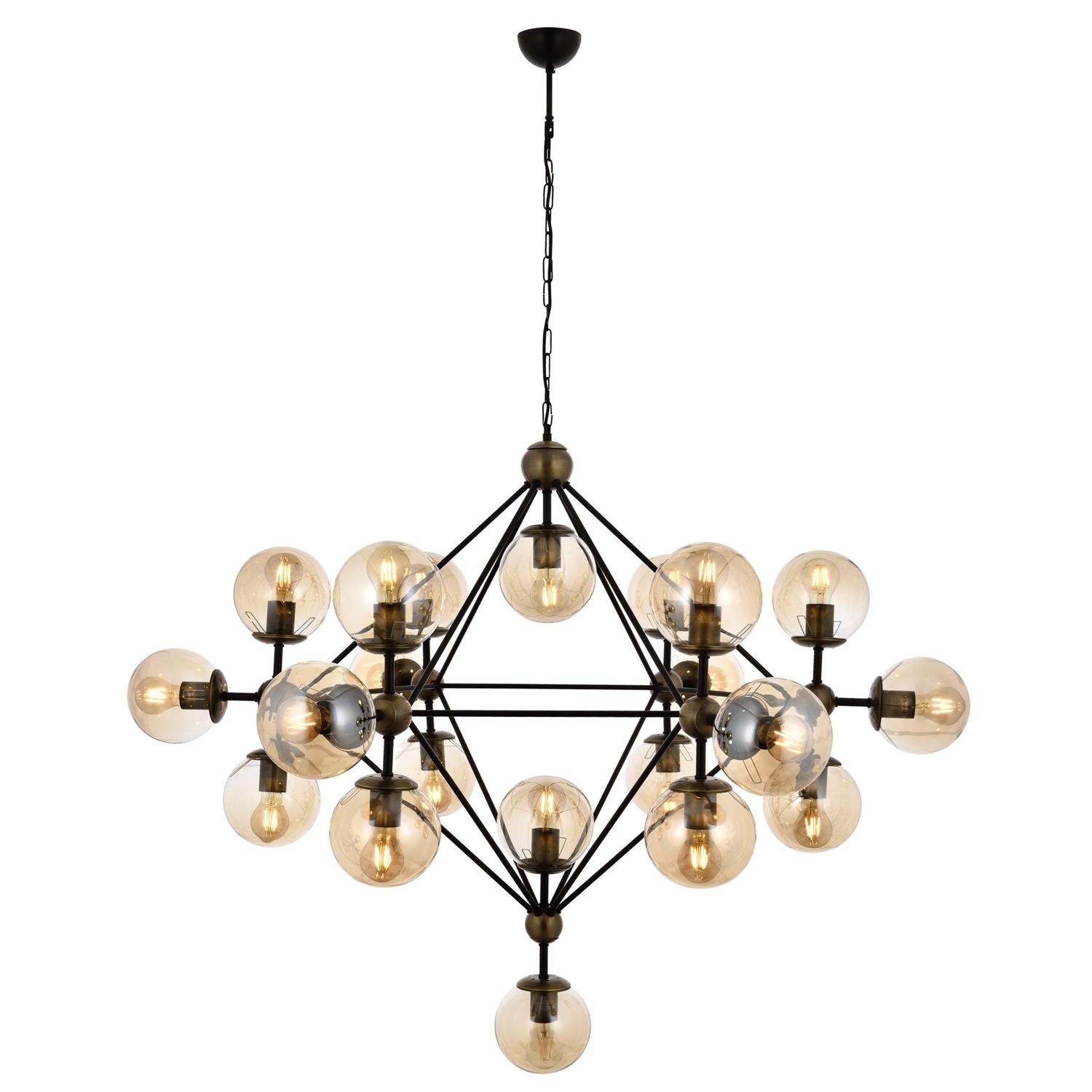 Avonni, 4258 Ailesi Siyah Boyalı Modern Avize 