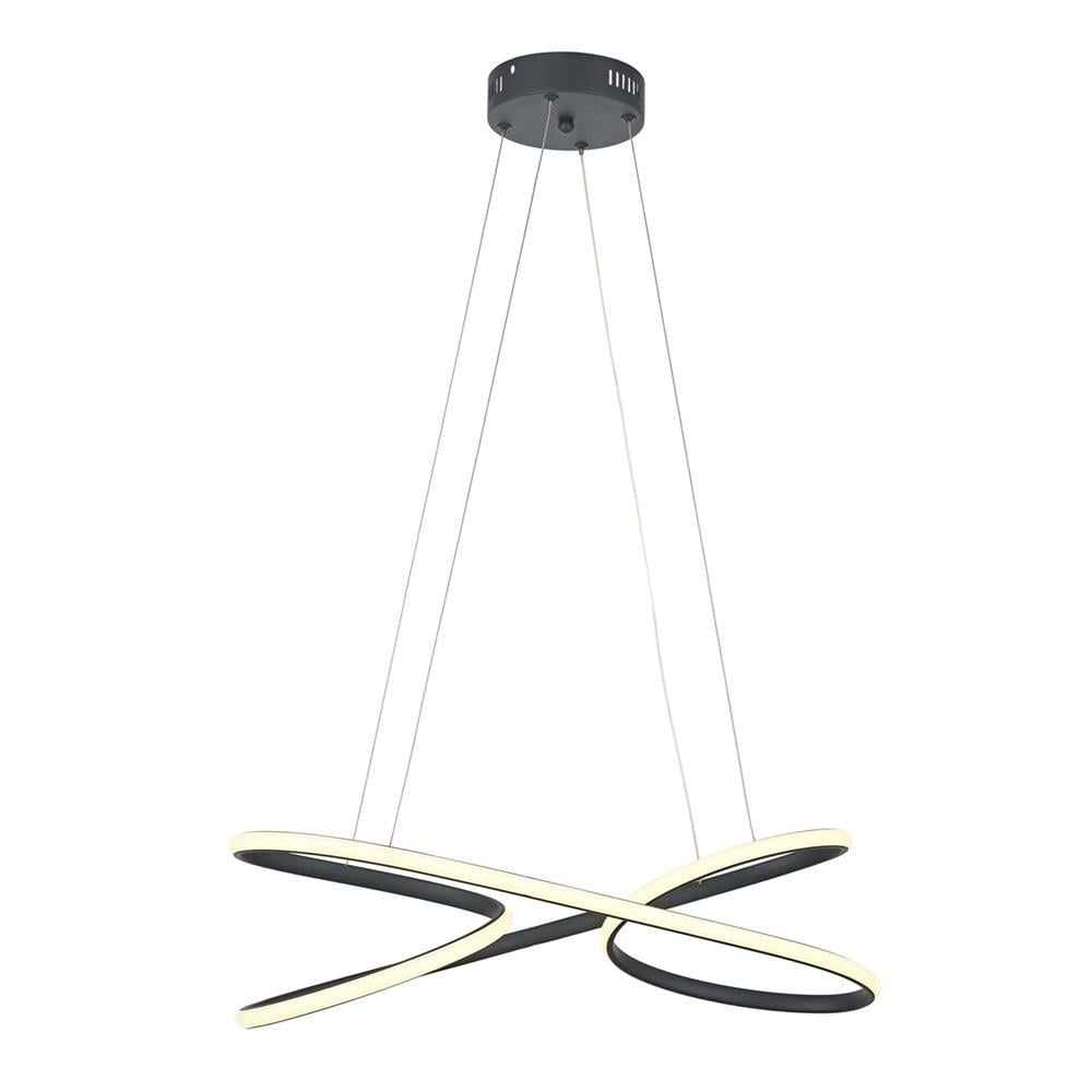 Avonni, 4334 Ailesi Gri Kaplama Ledli Avize