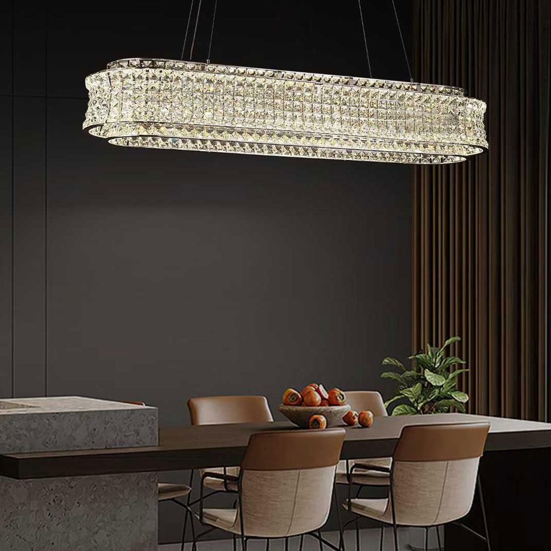 Avonni, 58006 Ailesi Krom Yemek Masası Avizesi