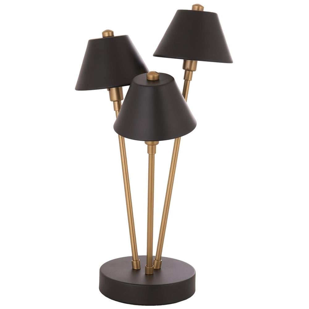 Avonni, 9147 Ailesi Siyah Boyalı ve Eskitme Kaplama Masa Lambası