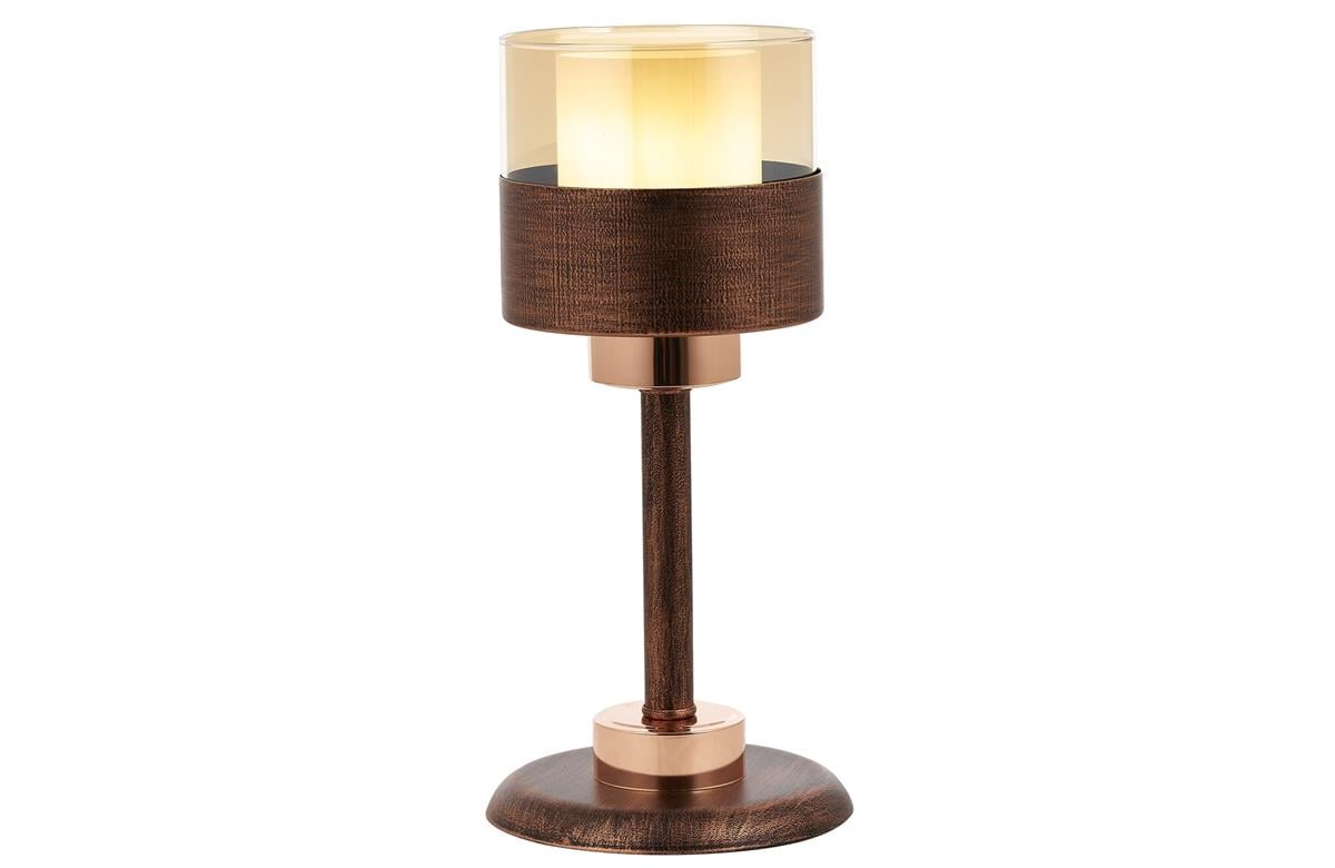 Bakır Patina Boyalı Masa Lambası AVONNİ-ML-4288-1CPR