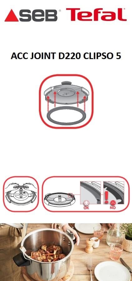 Tefal Yeni Model 4,5-6L Düdüklü Tencere Lastiği (22cm)