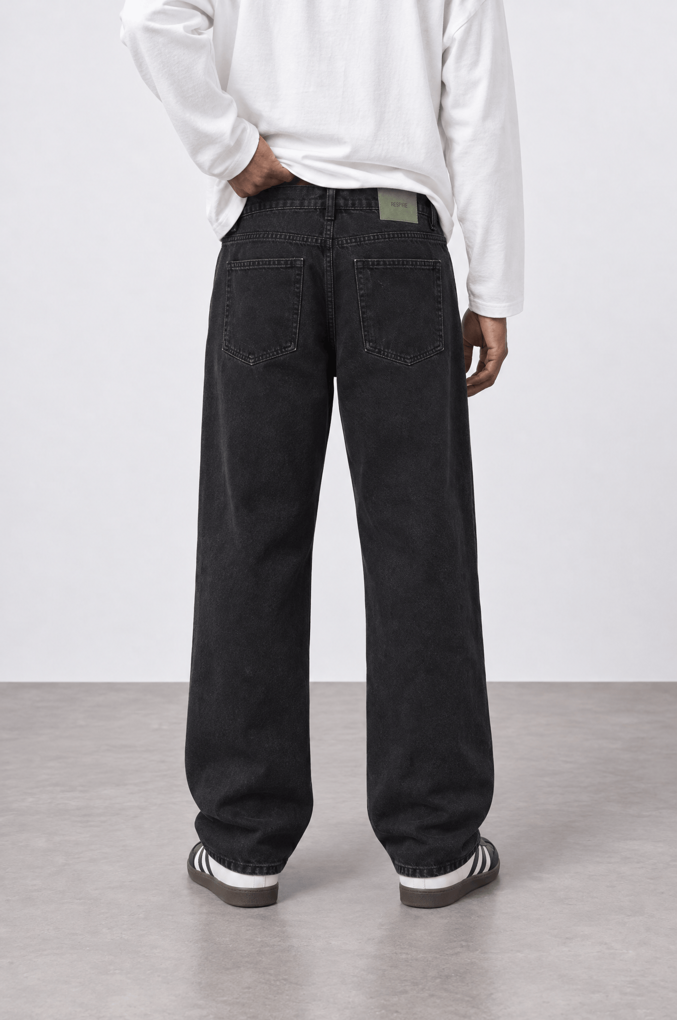 Erkek Baggy Jean Siyah