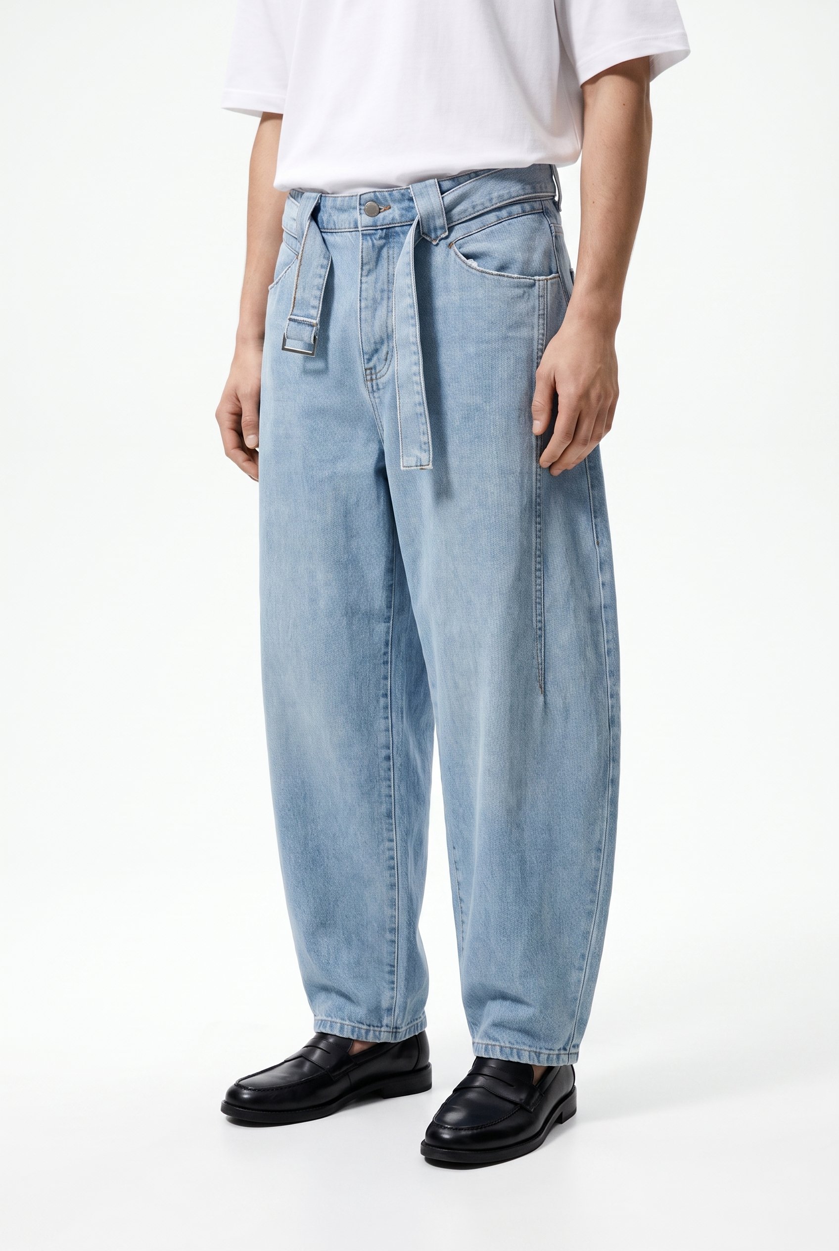 Erkek Balon Fit Jean Açık Mavi