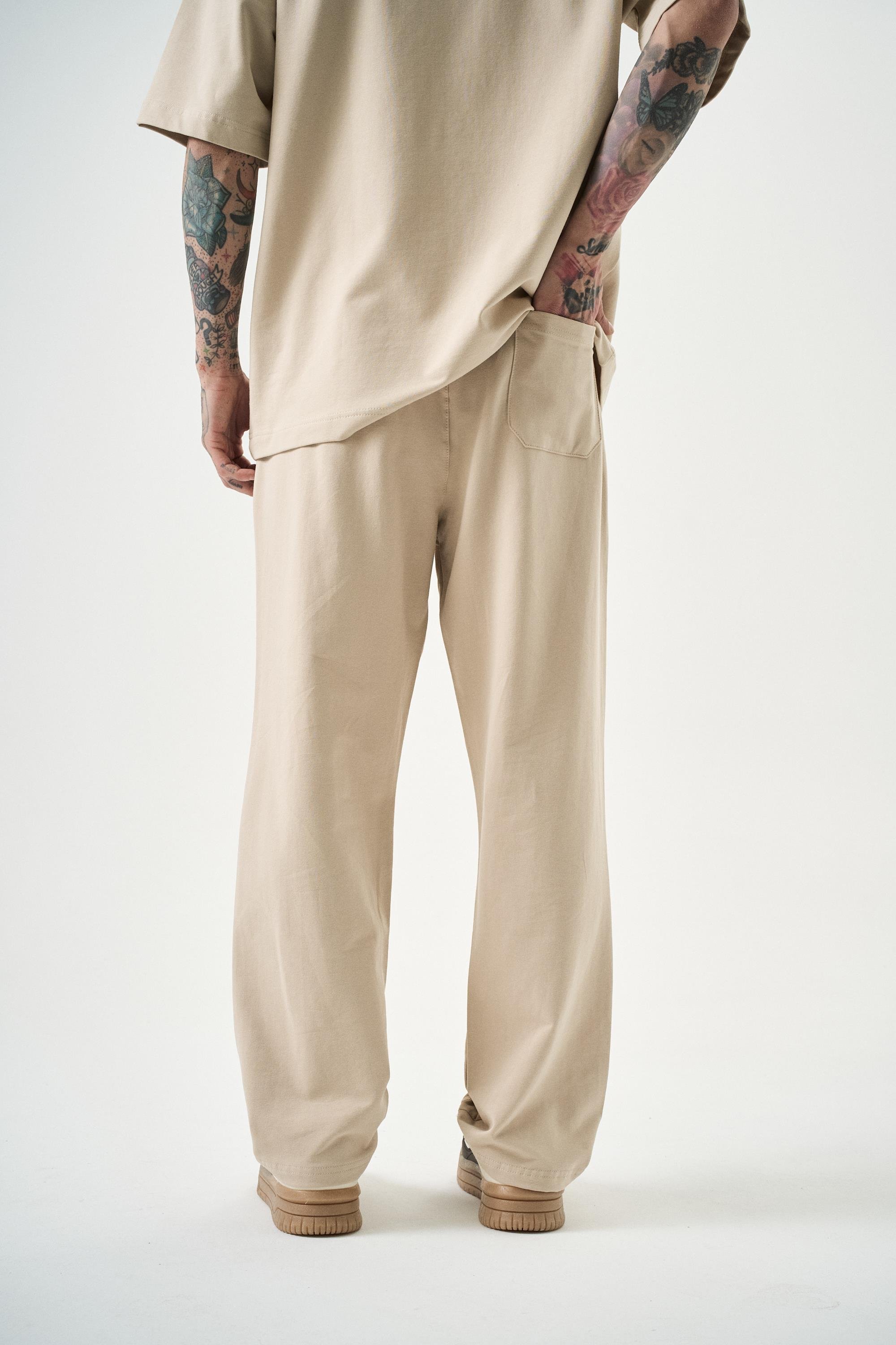 Erkek Basic Baggy Eşofman Altı Bej