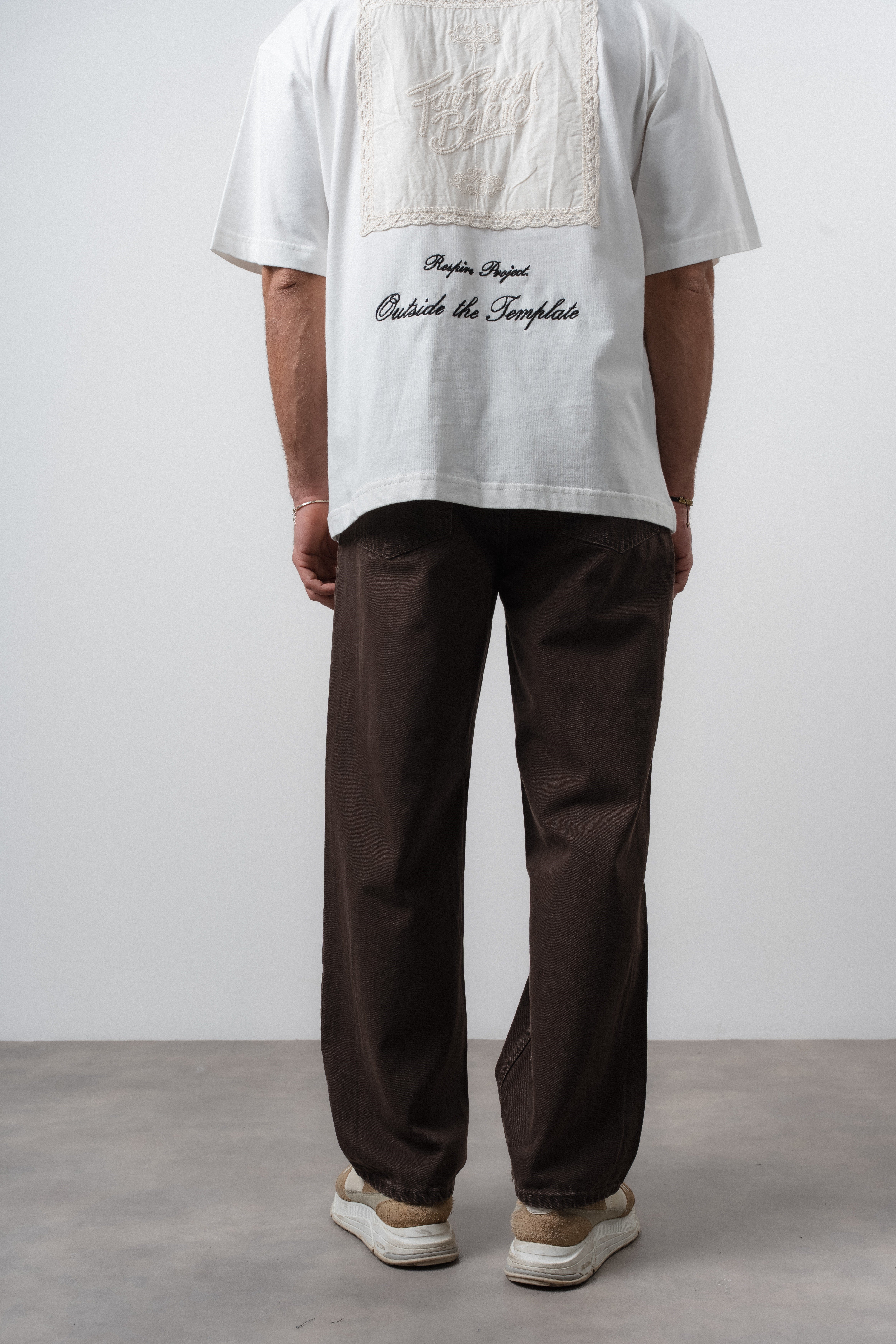 Erkek Basic Baggy Jean Koyu Kahve