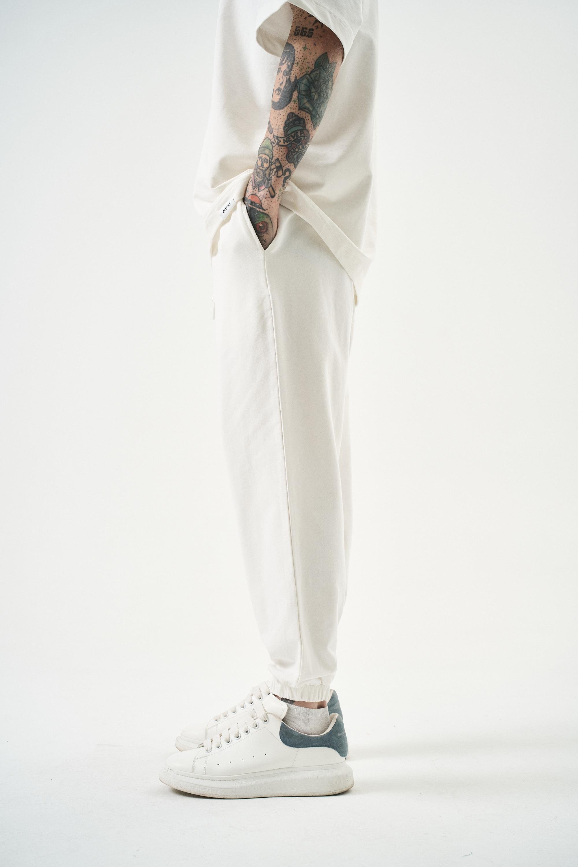 Erkek Basic Jogger Eşofman Altı Ekru