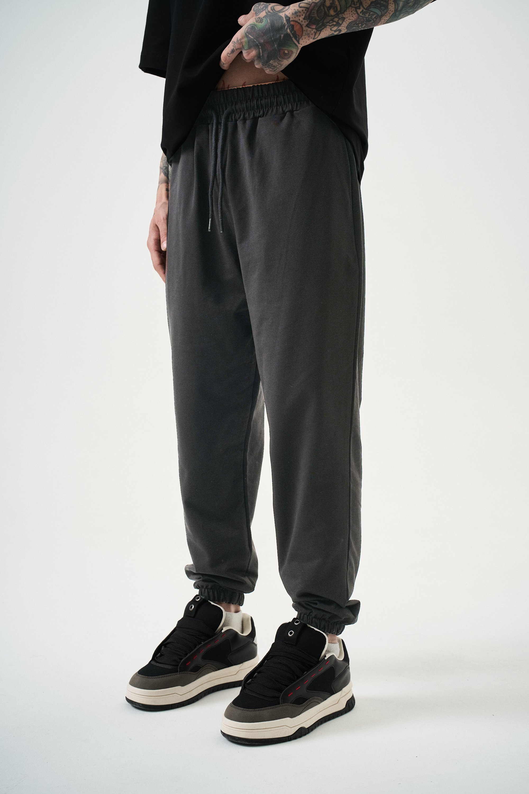 Erkek Basic Jogger Eşofman Altı Füme