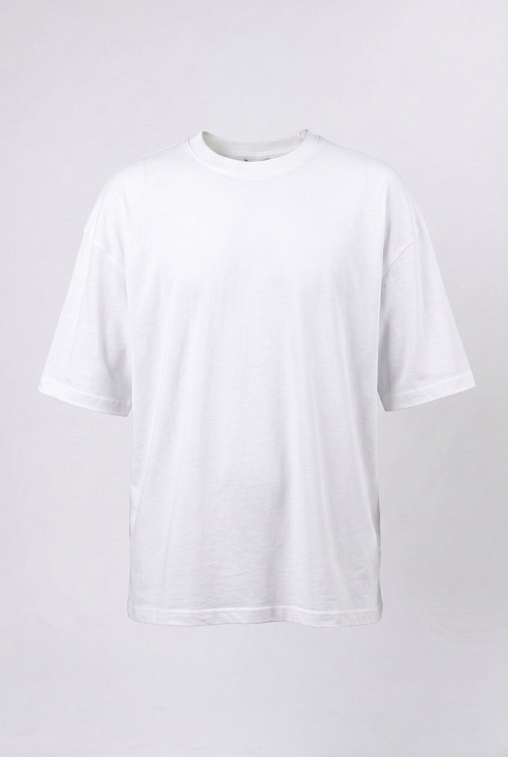 Erkek Basic Oversize T-Shirt Ekru