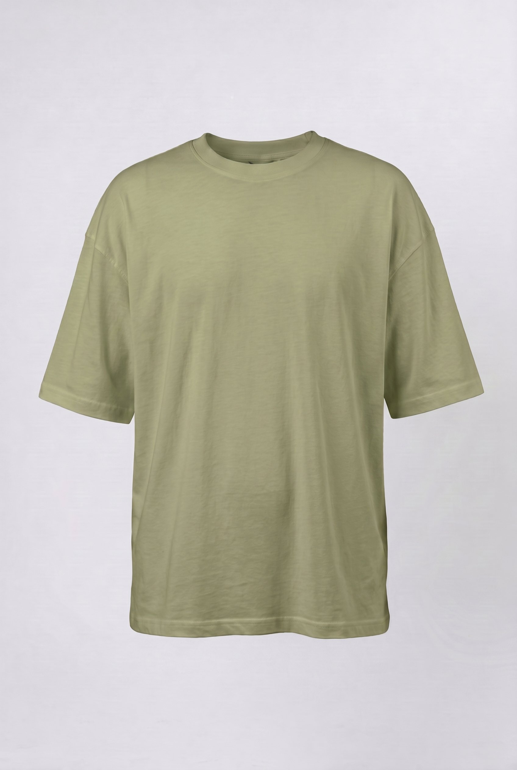 Erkek Basic Oversize T-Shirt Haki