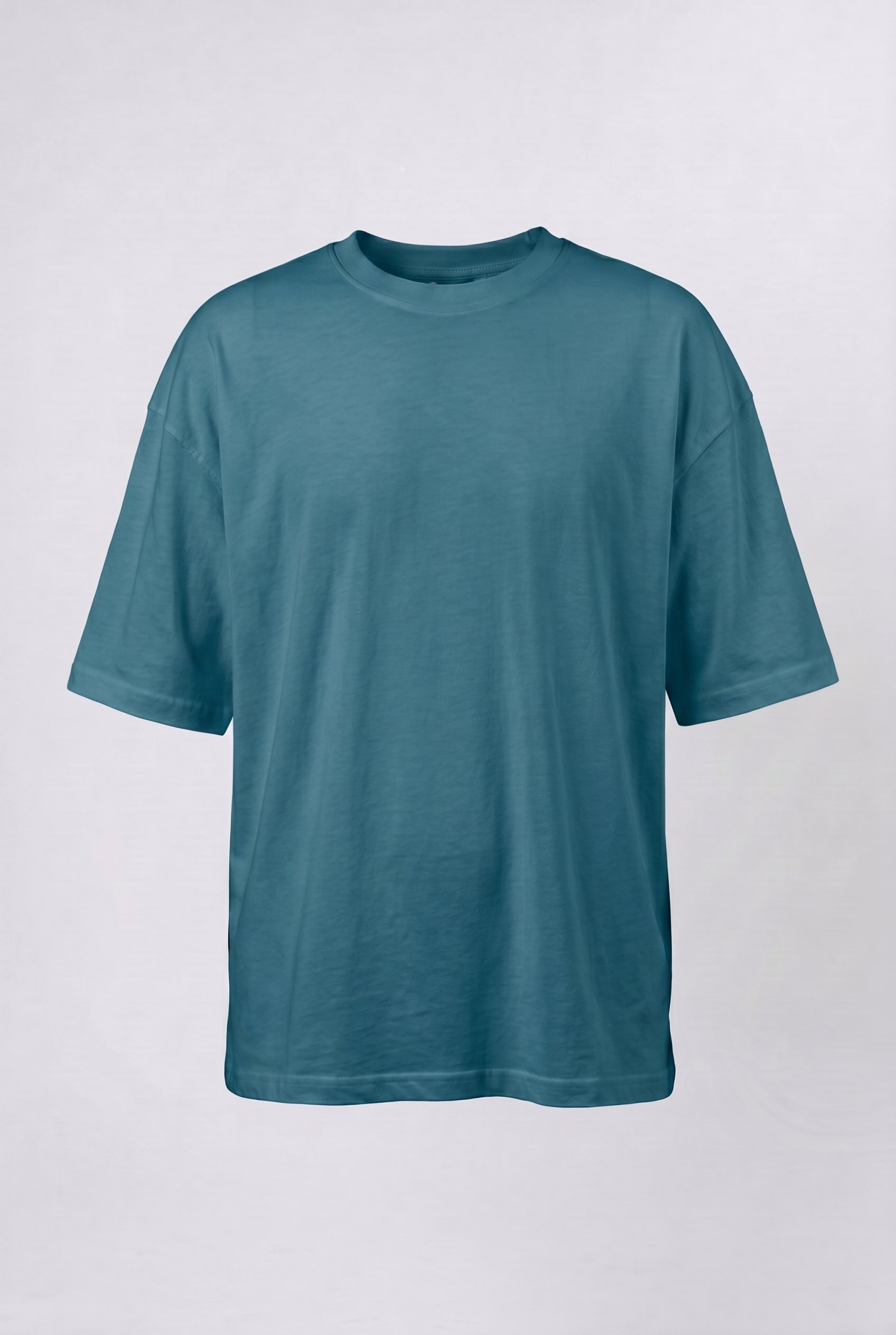Erkek Basic Oversize T-Shirt Zümrüt