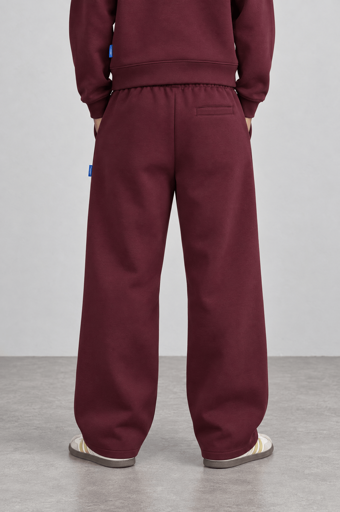 Erkek Basic Panda Baggy Eşofman Altı Bordo