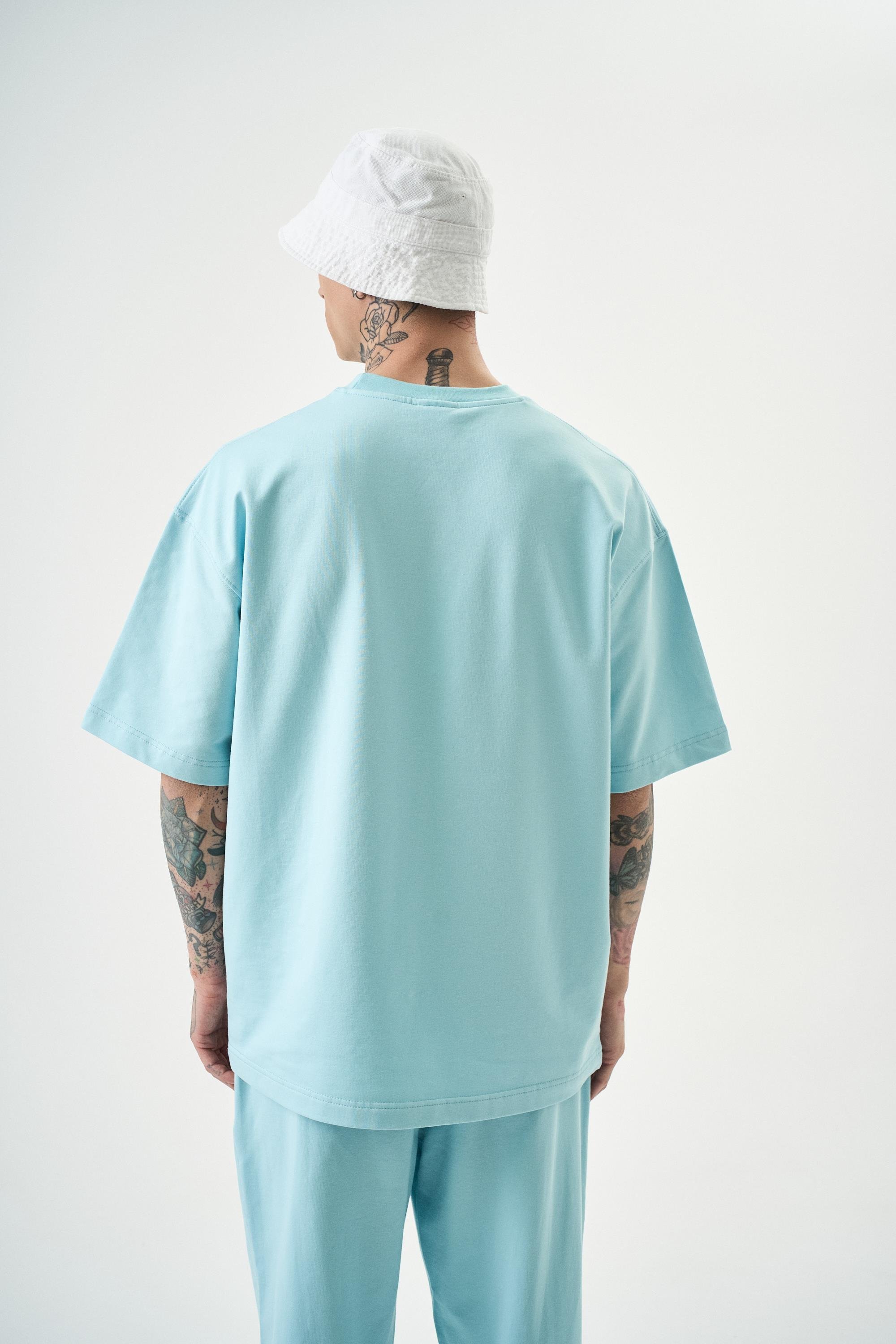 Erkek Basic T-Shirt Bebe Mavi
