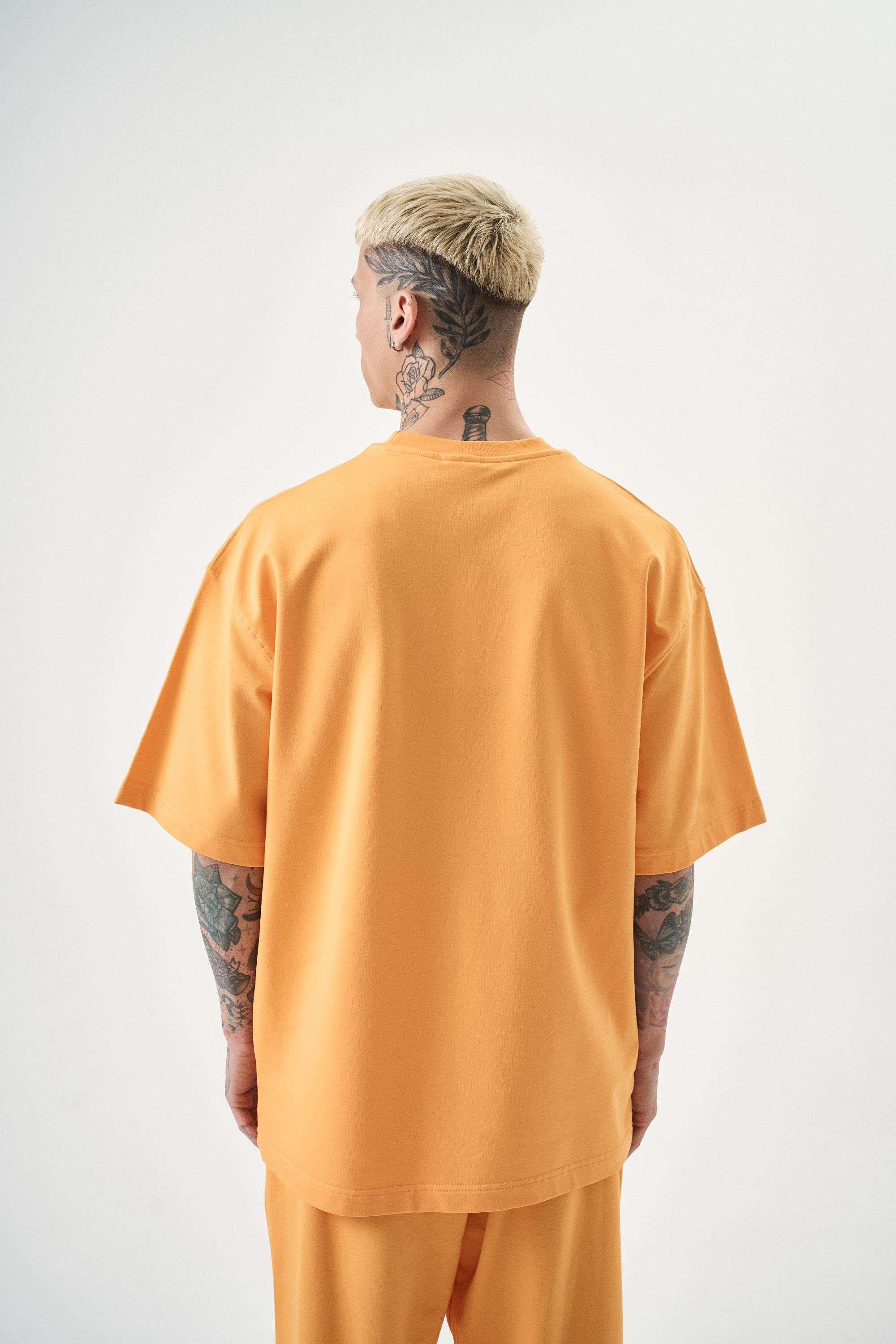 Erkek Basic T-Shirt Oranj