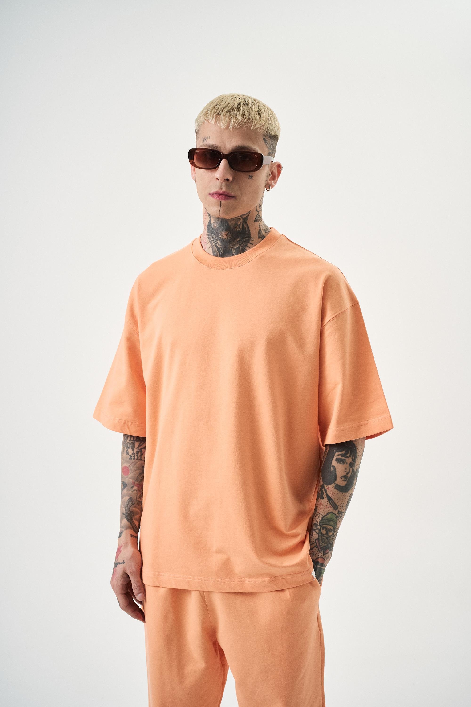 Erkek Basic T-Shirt Şeftali