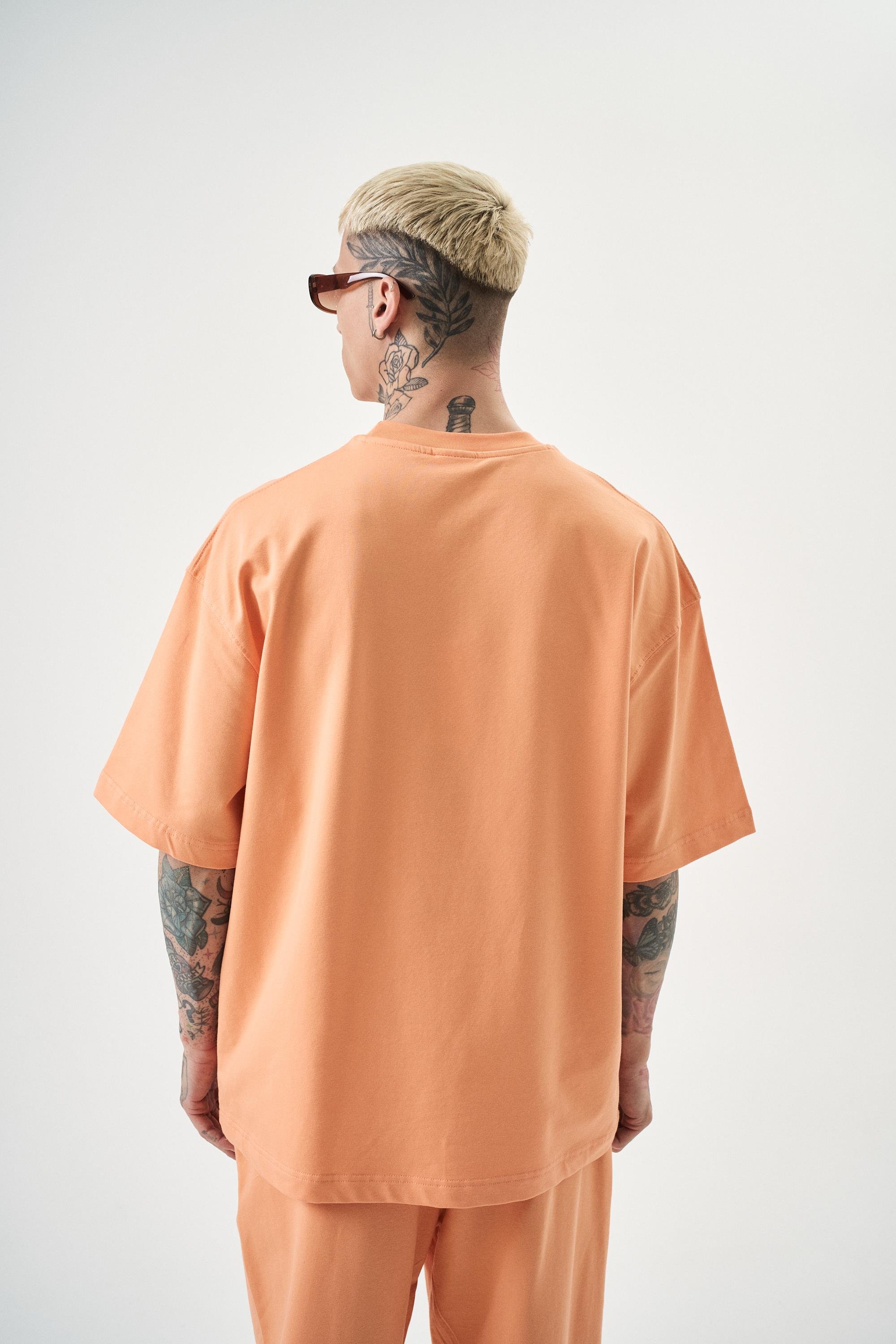 Erkek Basic T-Shirt Şeftali