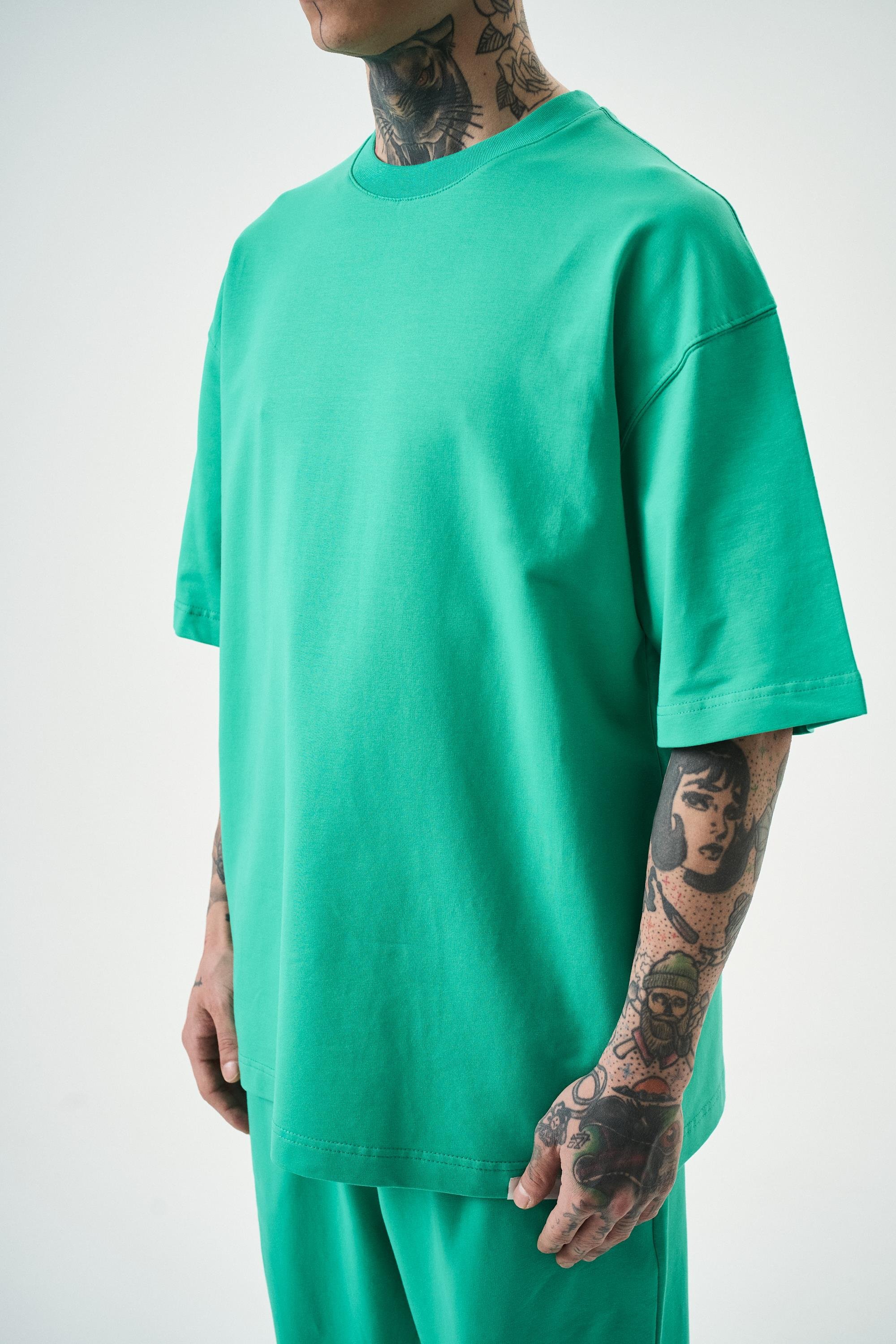 Erkek Basic T-Shirt Yeşil